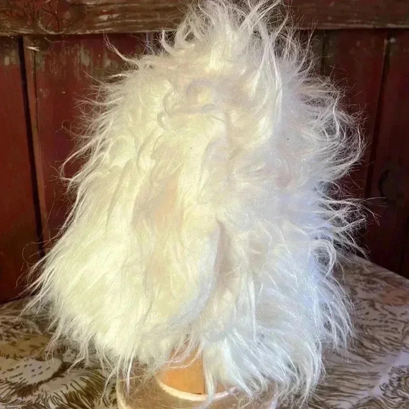 Vintage Halloween Mask Old Man Hag Witch With White Hair Hood Latex Costume 70s - Picture 4 of 9